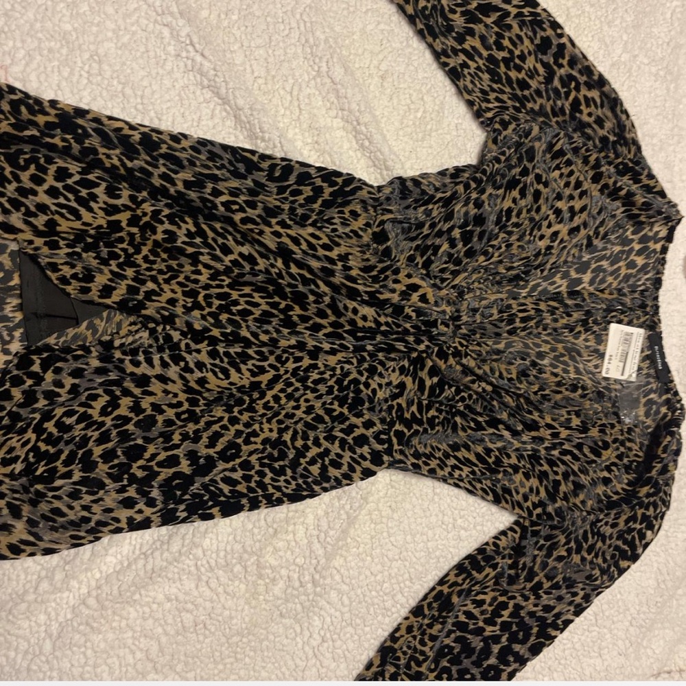 Olivaceous Animal Print Blouse
